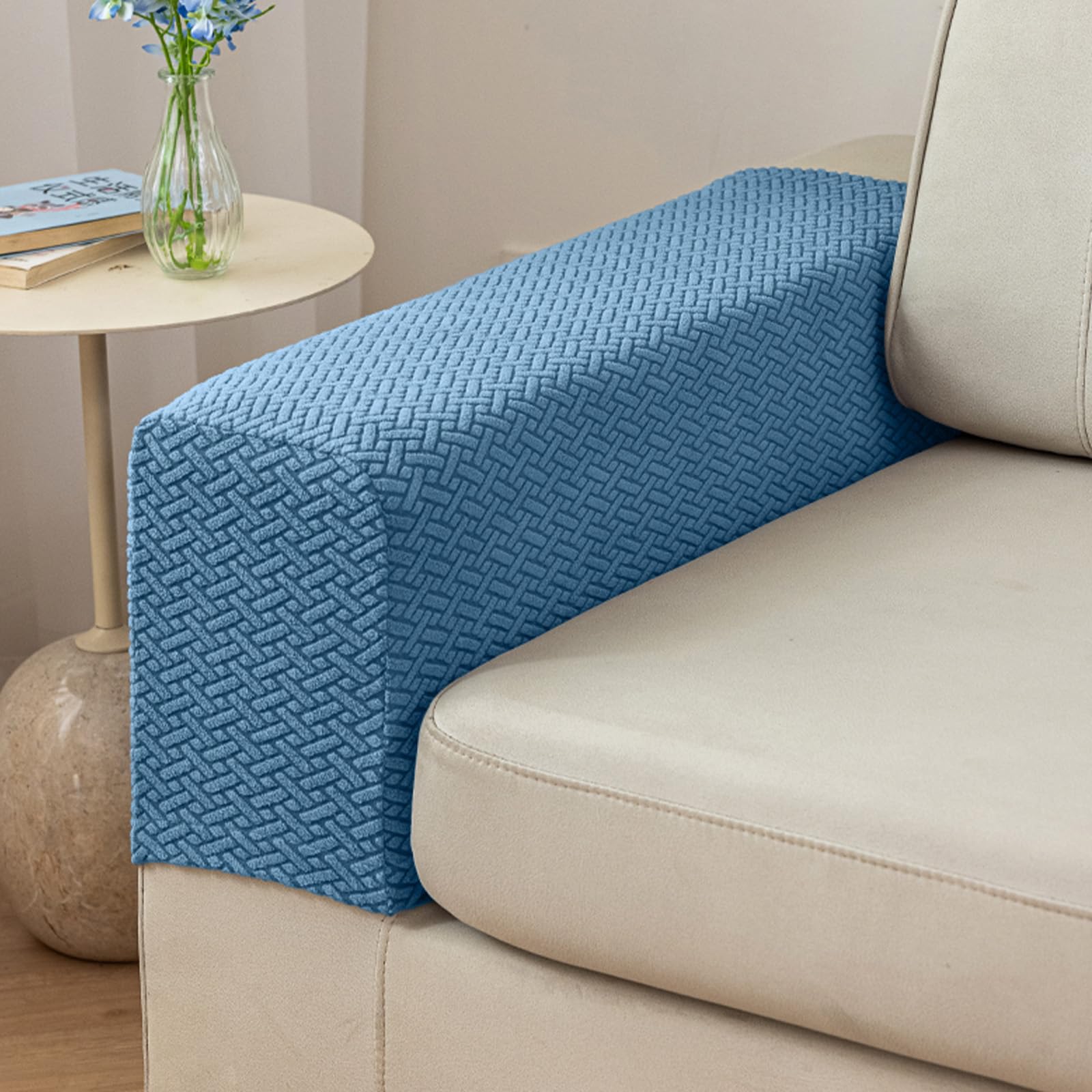 

Couch Arm Covers,Sofa Arm Covers Set Of 1 Polyester Stretch Anti-Slip Furniture Protector Washable Armchair Slipcovers One Size