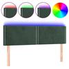 VidaXL Tête de Lit à LED Meuble de Chambre à Coucher Accessoire de Lit Double Tête de Cadre de Lit Intérieur Vert Foncé 3121523
