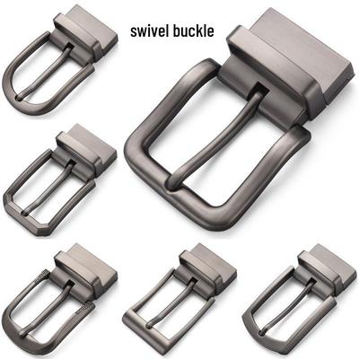Men's Zinc Alloy Rotating Pin Belt Buckle, 3.5 High-End Waist & Trouser Accessory, One Piece Dropshipping.