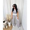 JPNTKY Women's Fashion Casual Short Sleeve  O-Neck Pants Suits