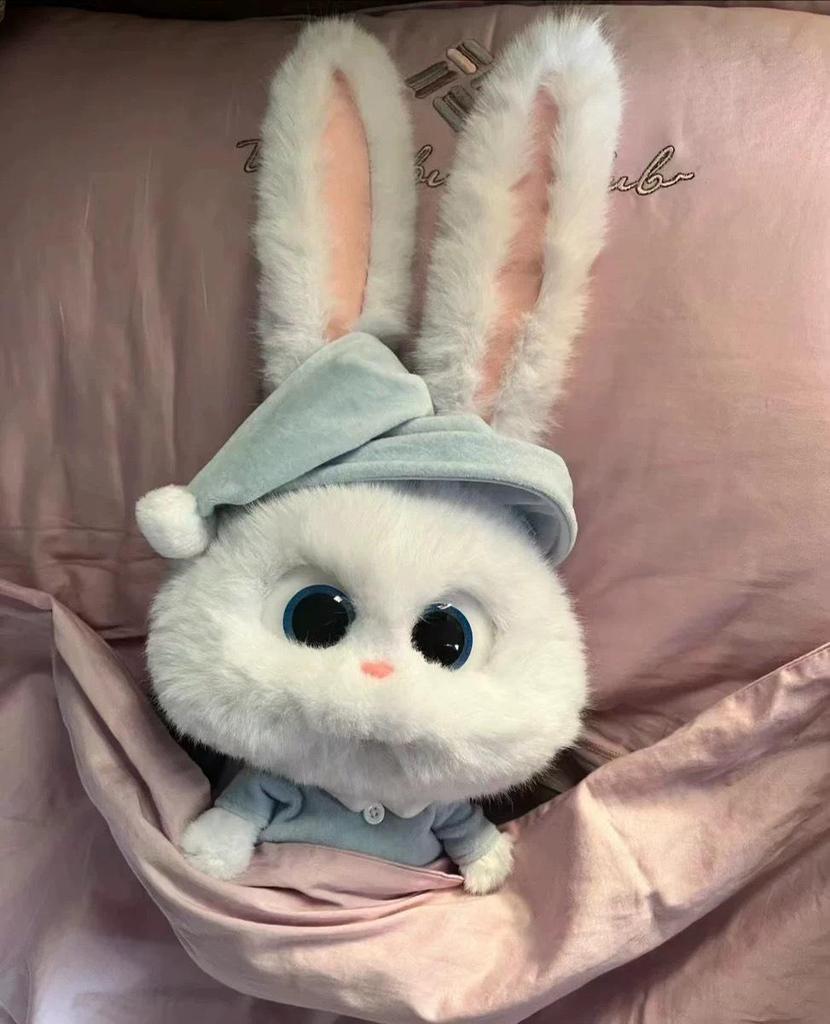 Boss Bunny: Long-Eared Plush Rabbit Doll Gift for Girls' Birthdays