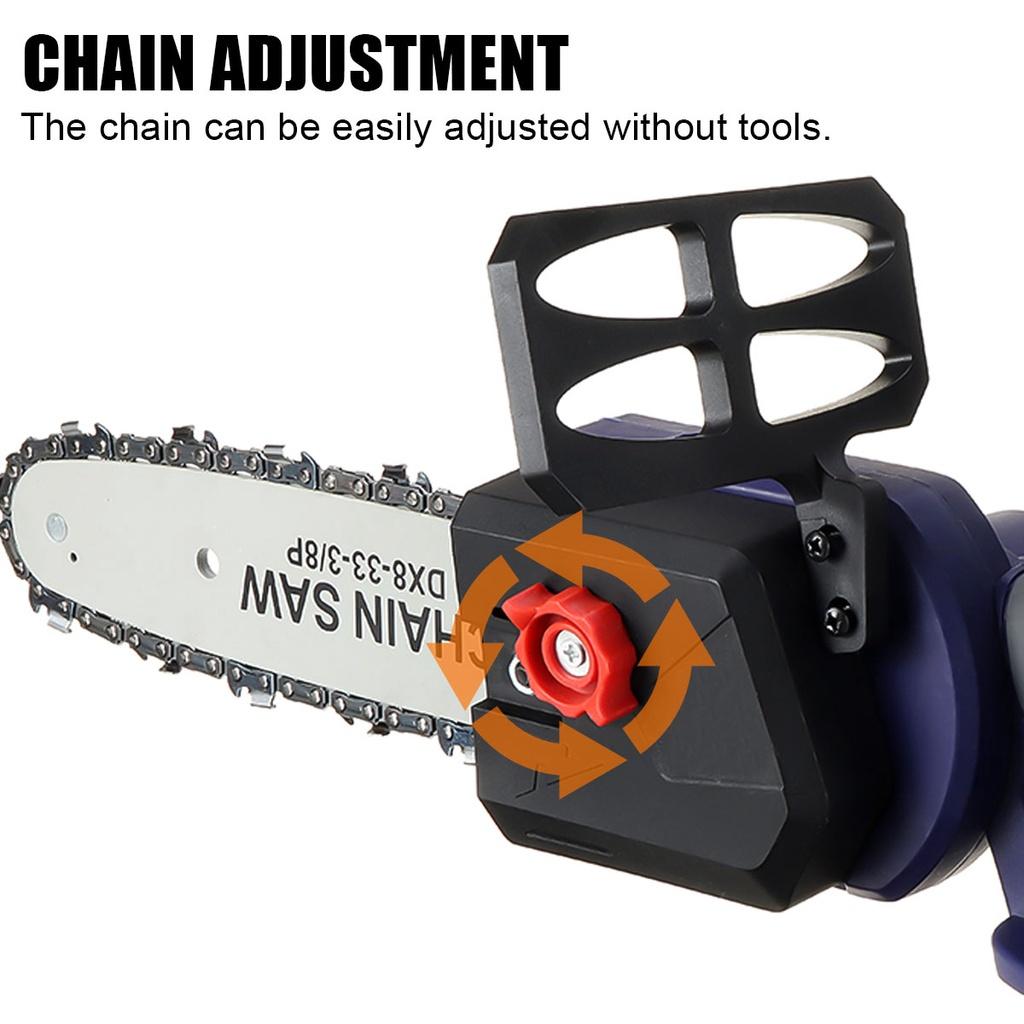 1800W 8 Inch Electric Chain Saw Brushless Chainsaw Cordless Wood Cutter Chain Saw Woodworking Power Tool
