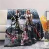 Dark Fantasy Swordsman Dragon Blanket Soft And Comfortable Suitable For All Seasons Bedroom Machine Washable Outdoor Plush Blanket