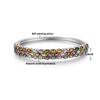 Natural Multi-Tourmaline Silver Bangle S925 Silver Fine Jewelry with Colorful Real Gemstones Fine Jewlery for Women Nice Gift