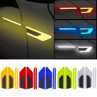 2 Adet/takım Araba Yansıtıcı Oto Kamyon Güvenlik Uyarı Bandı Araba Kapı Koruyucu Tampon Çarpışma Önleyici Şeritler Güvenli Reflektör Çıkartmaları