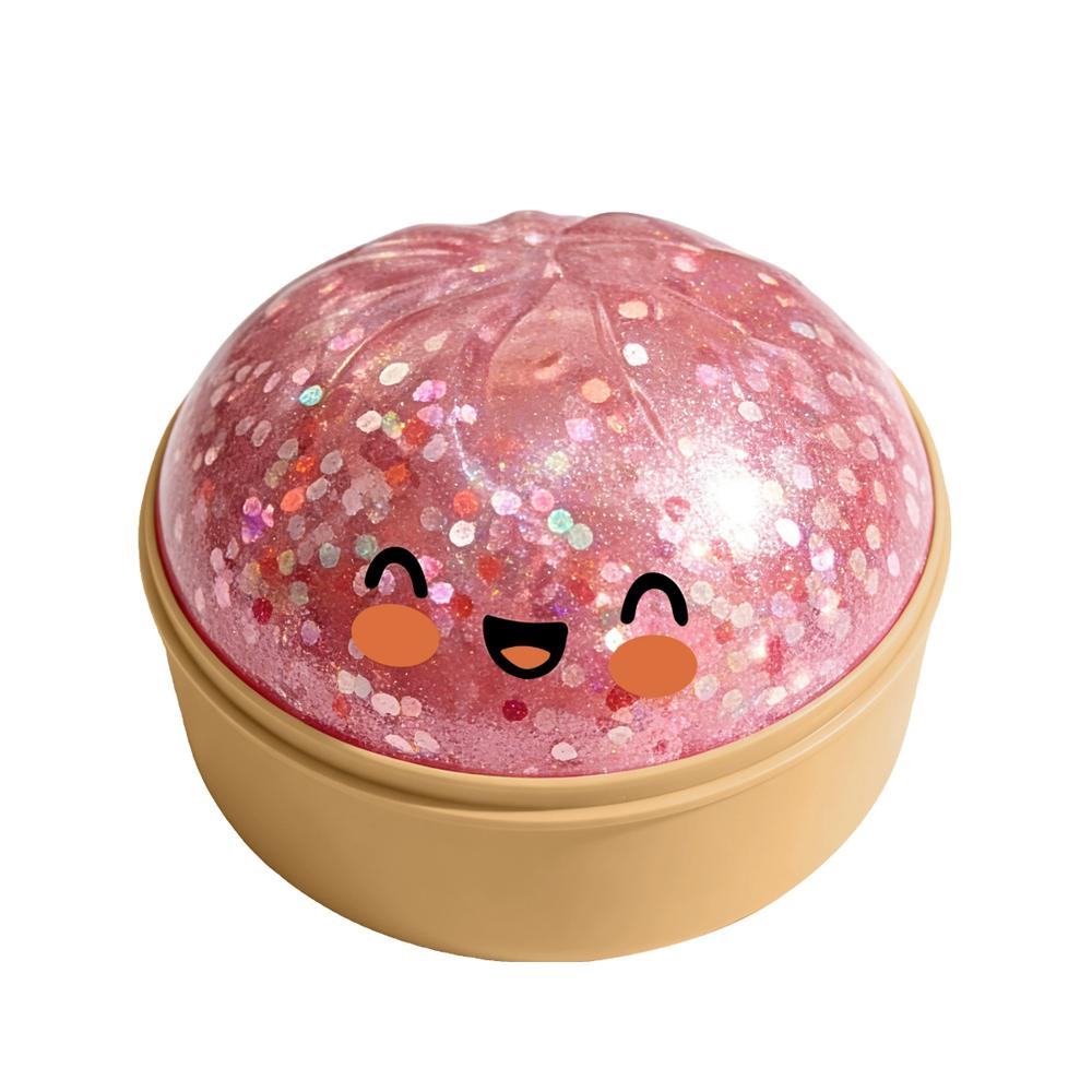2026 New Glitter Dumpling Squishies Toy Bun Baozi Dumpling Mystery Box Colorful Food Squishy Sensory Anti Stress Squeeze Balls