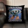Itallan Brainrot Animal Cushion Cover Natural Linen Organic Fabric Double-Sided Printing Sofa Home Decor Gift Pillow Case
