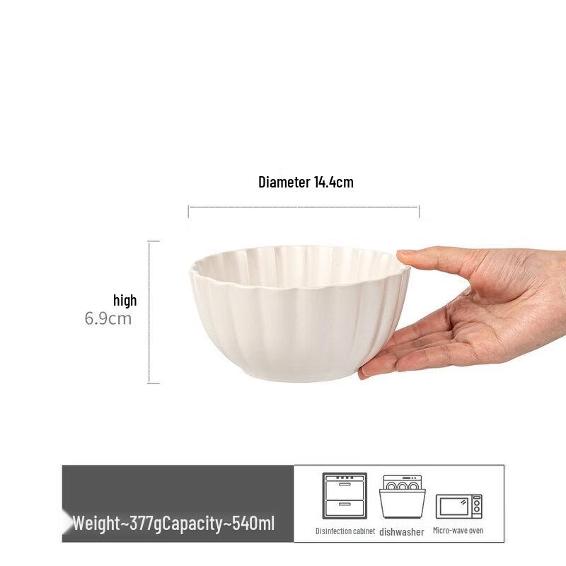 Ceramic Petal Pattern Serving Bowl