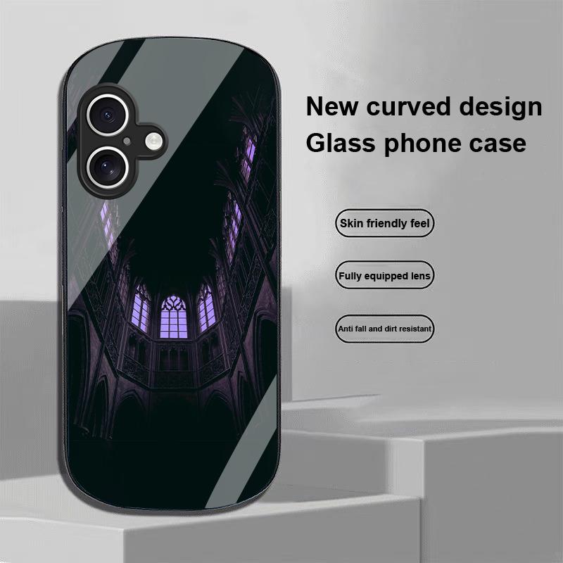 The Dark House For Apple IPhone 16 11 13 15 14 Pro Max 12 Mini 7 8 Plus XR X XS SE Elliptical Shaped Tempered Glass Phone Case