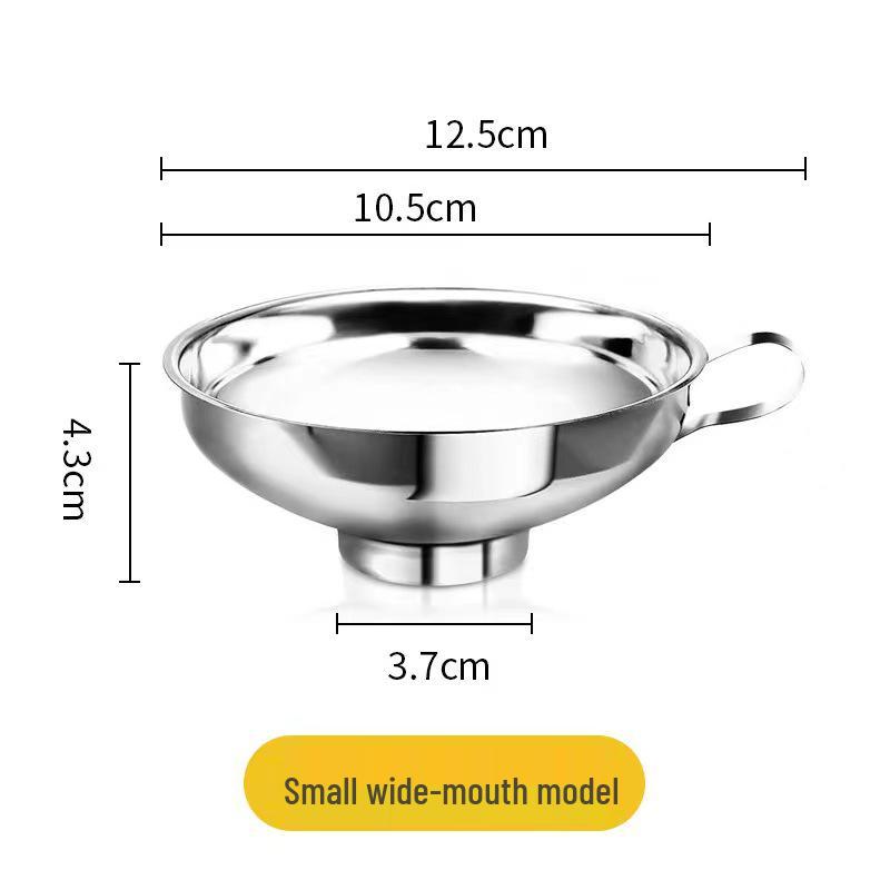 Edelstahl Multifunktionstrichter mit Griff - Weithals für Öl, Wein, Getreide, Heimgebrauch