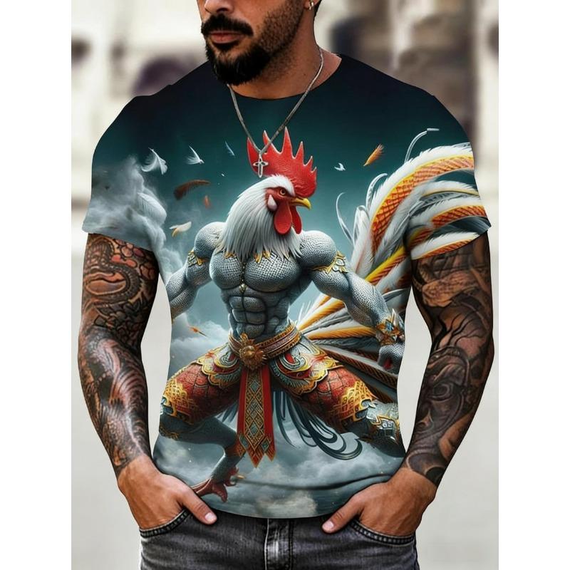 Jackets, men's printed T-shirts, fashionable prints, street style