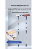 Adjustable Retractable Putty Scraper with Long Rod and Inner Corner Sandpaper for Right Angle Wall Grinding.
