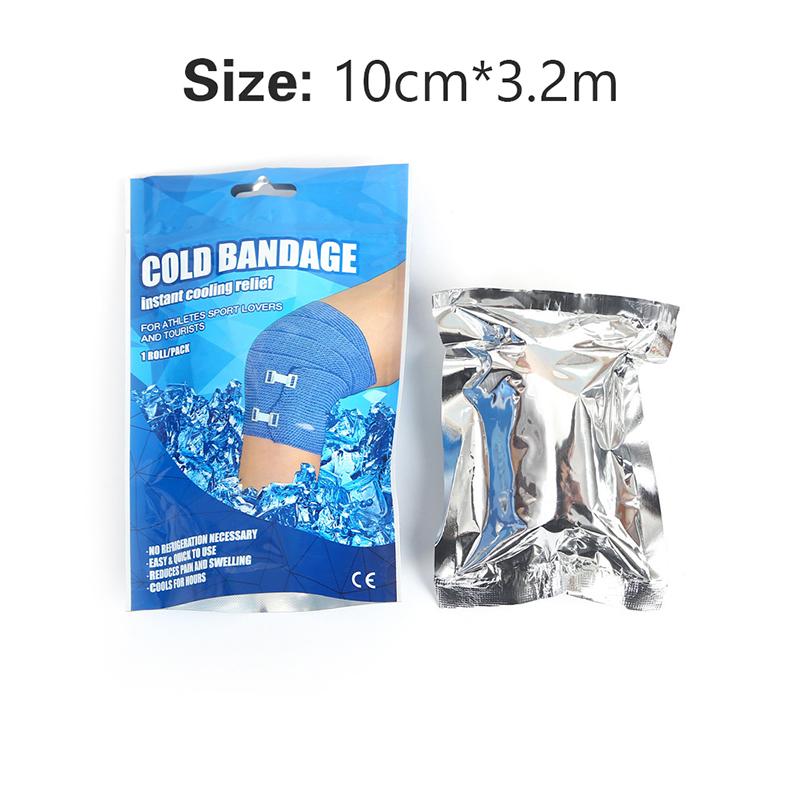 

Самоклеящийся ледяной бинт Мгновенное охлаждение Ледяная лента Восстановление мышц Охлаждающая и компрессионная лента для спортсменов и взрослых 10CM синий