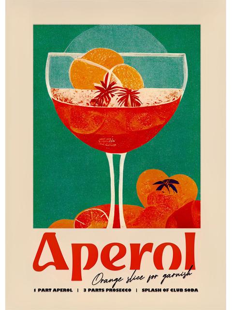 Cartoon Fruit Juice Mojito Aperol Spritz Posters and Print Sangria Drink Negroni Canvas Painting Club Bar Shop Home Decoration No Frame