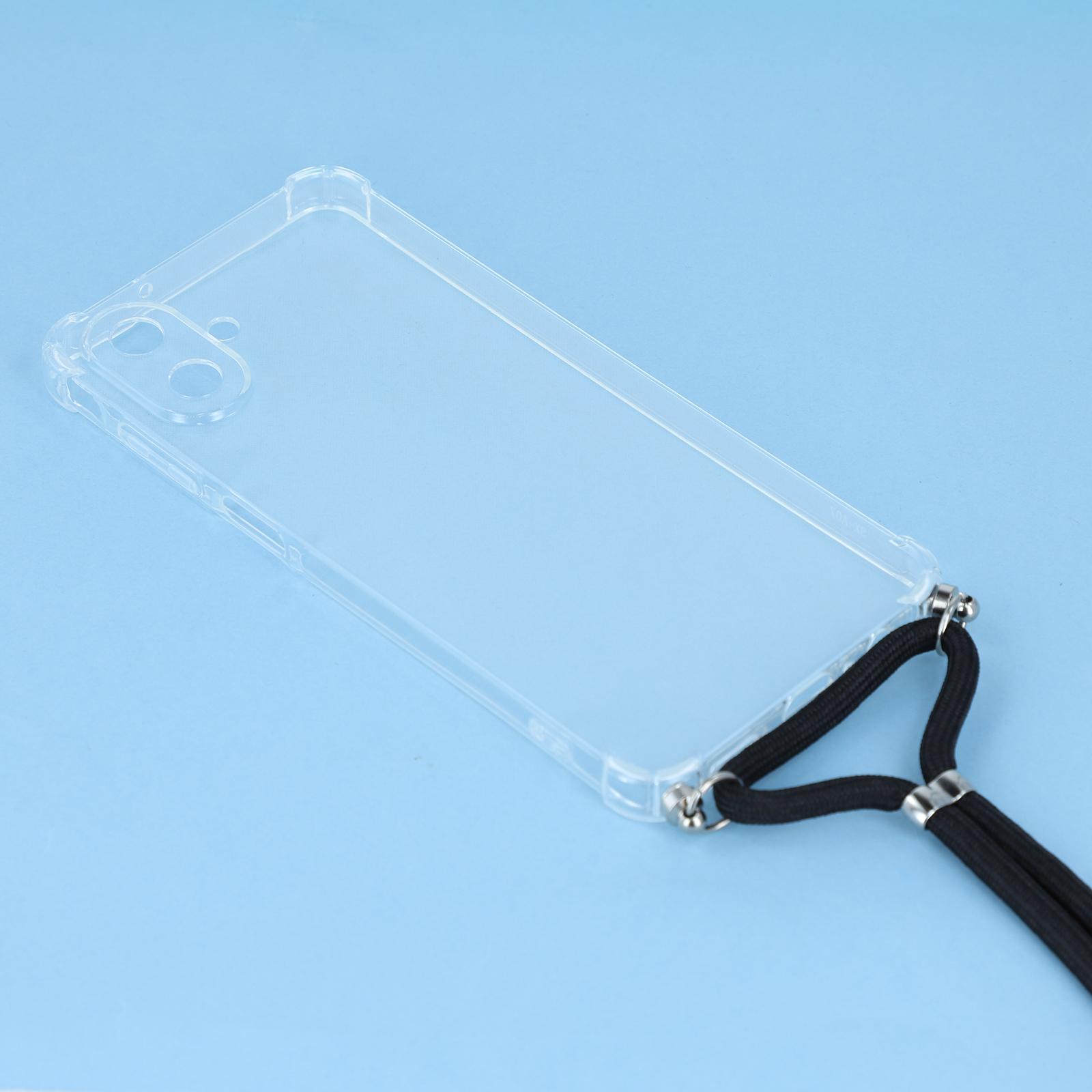 

For Samsung Galaxy A07 Case Reinforced Corner TPU Clear Phone Cover with Lanyard A