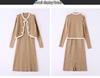 Goddess Style Knitted Two-Piece Set: Mid-Length Long-Sleeve Dress for Fall/Winter 2025