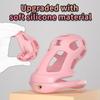 Men Silicone Chastity Cage Cock Lock Penis Ring for Sissy Men Stretcher BDSM Gay Training Anti-Cheating Urethral Lock Cock