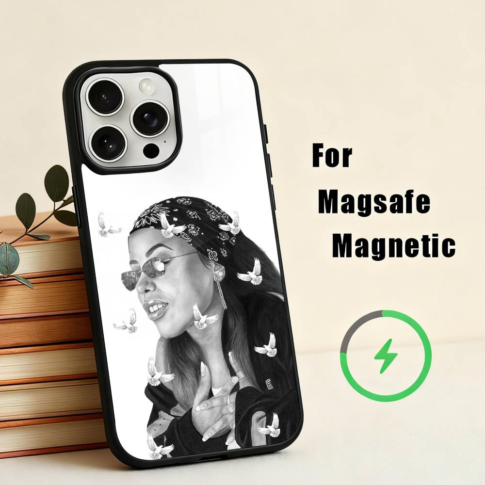 Singer A-A-AaliyahS H-hip pop  Phone Case For iPhone17,16,15,14,13,12,11 Plus,Pro Max Magnetic For Magsafe Wireless Charging