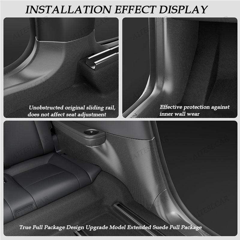 For Tesla ModelYL Launch 2026 TPE Front Rear Door Sill Guard Anti Scratch Dirt Resistant Threshold Strip Interior Protection Set