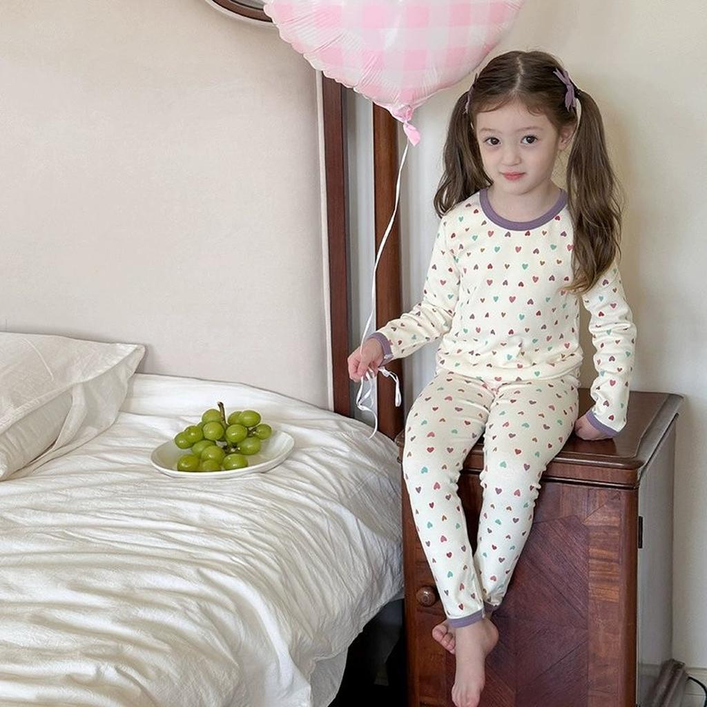 Unisex Kids Cotton Pajama Set - Cartoon Print Homewear