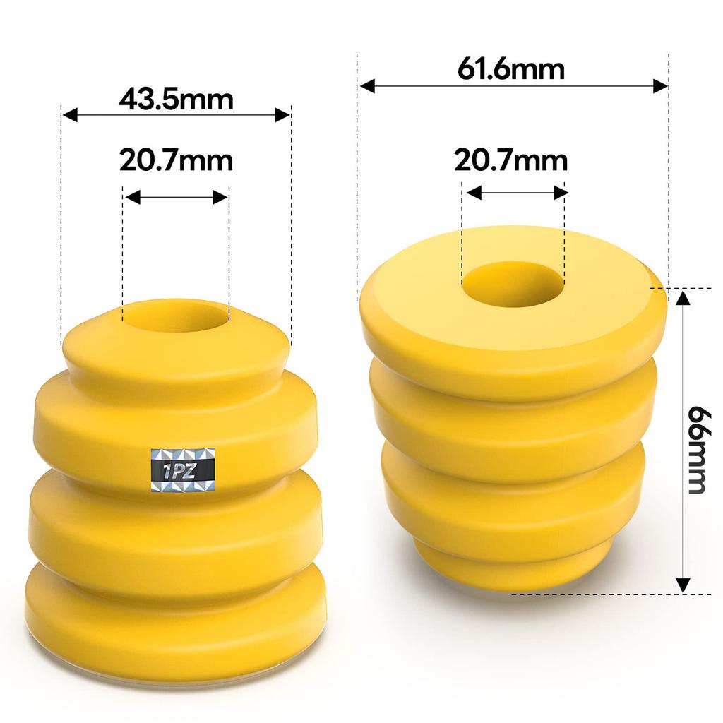 1PZ JPA-U1Q 2 Piece Front Urethane Bumper Rubber 15153958 Durable Stroke Adjustment Shock Absorber