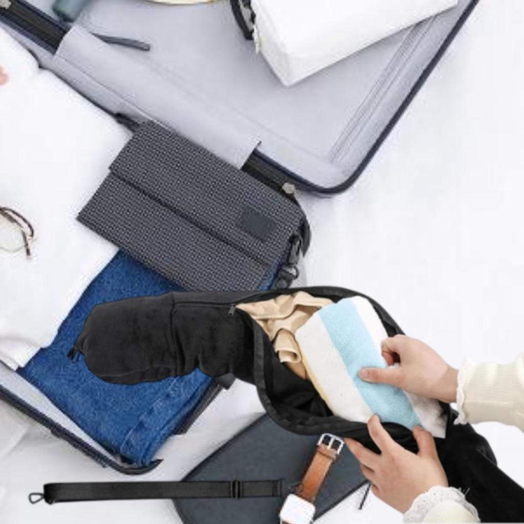 Travel Neck Pillow Case Cover Rest Cushion Adjustable Packable Efficient Storage Storage Bag for Travel Essentials Extra Luggage