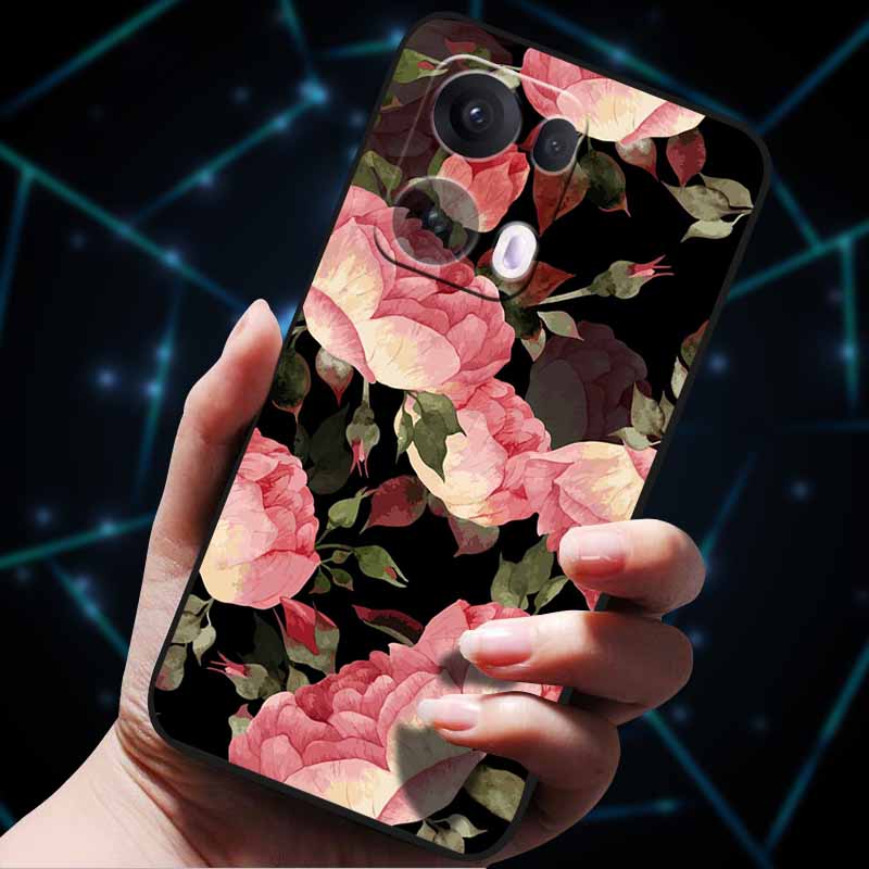 3D Flowers Emboss Fundas For OPPO Reno 13 Reno13 Pro 13F 5G Case Soft Silicone Phone Case for OPPO Reno13 Pro Back Cover Coque
