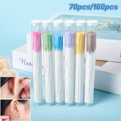 70/160 Pcs Ear Cleaning Set Grass Paper Floss Ear Hole Aftercare Tools