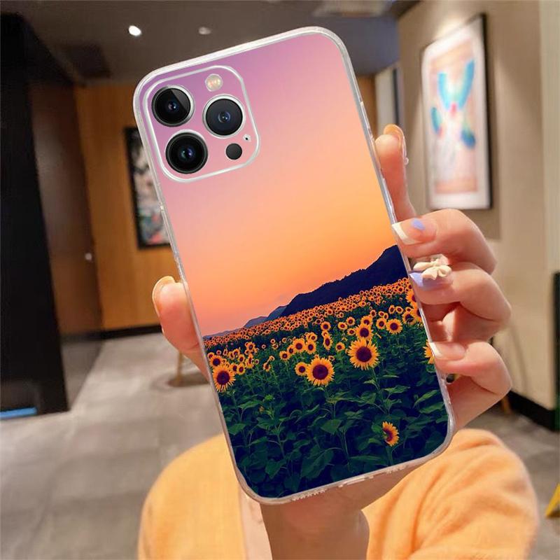 Phone Case For Iphone 17ProMax Air 16 15 14 13 Pro Max 15 16 Pro 15Plus Beautiful Flower Sunflower