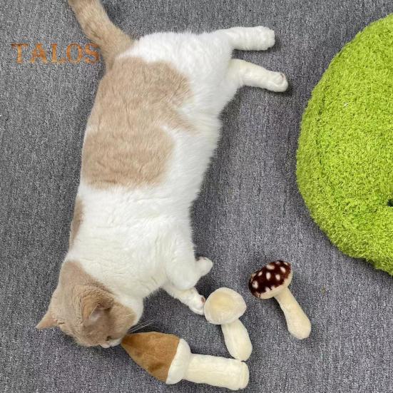 Mushroom Mat Pet Bed Dog Snuffle Mat with 3 Crinkle Mushrooms/Trees/Cactus for Treat Hiding Interactive Washable Soft Cushion Pet Toy for Small Cats
