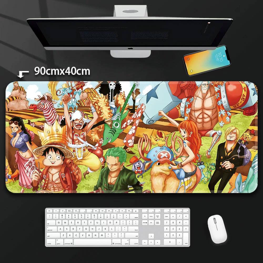 One Piece Leather Mouse Pad Oversized Peripherals Two-dimensional Anime  Monkey D. Luffy Roronoa Zoro  Boys Computer E-sports Game Keyboard Table Mat
