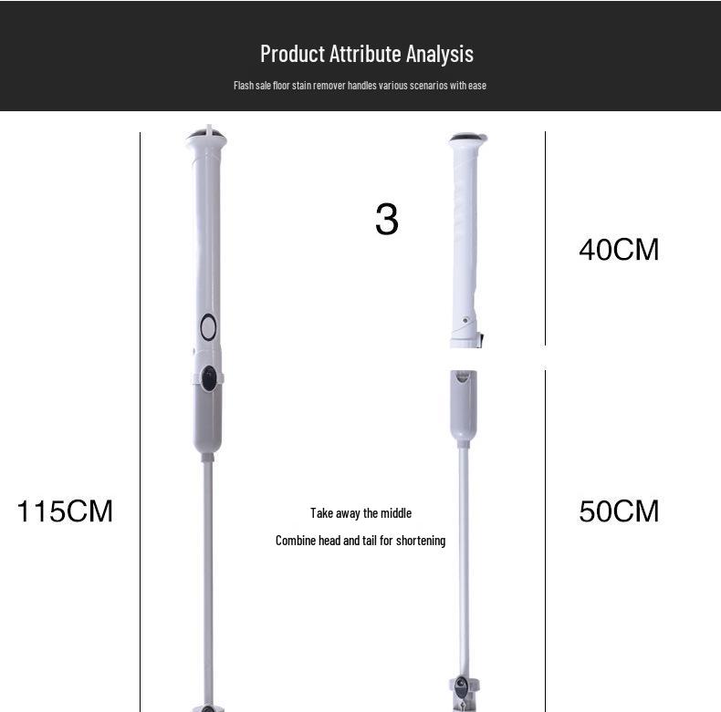 Electric Long-Handled Multi-Functional Cleaning Brush for Windows and Tiles