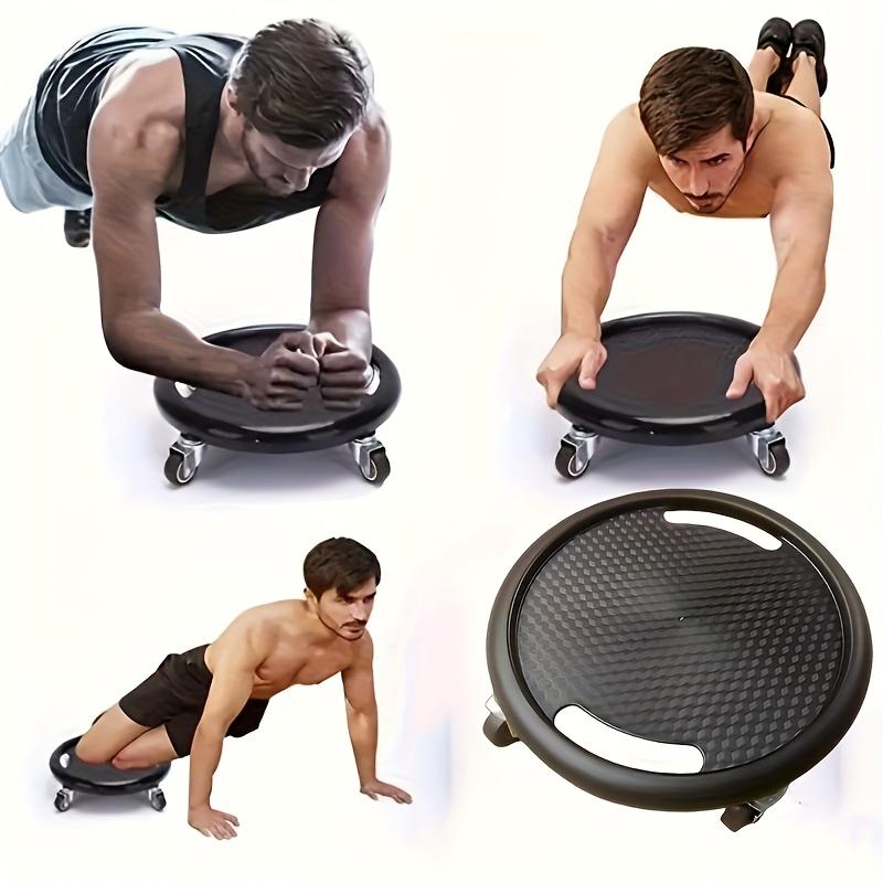 Wheeled Fitness Slide, Multifunctional Abdominal Core Exercise Board with Pulley and Handle Design, A Sports Equipment for Full Body Muscle Training