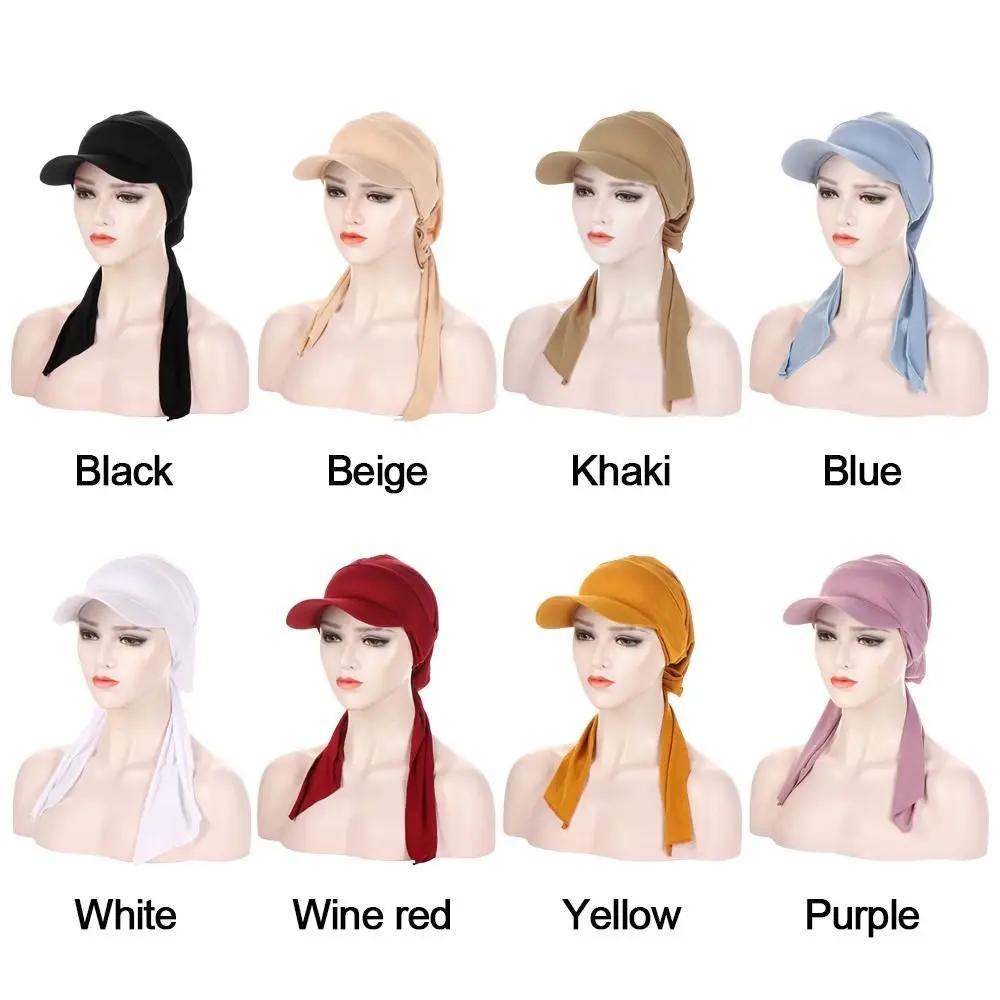 Women Sunscreen Headscarf Muslim Hijab Head Wrap Wrap Caps Turban Hat