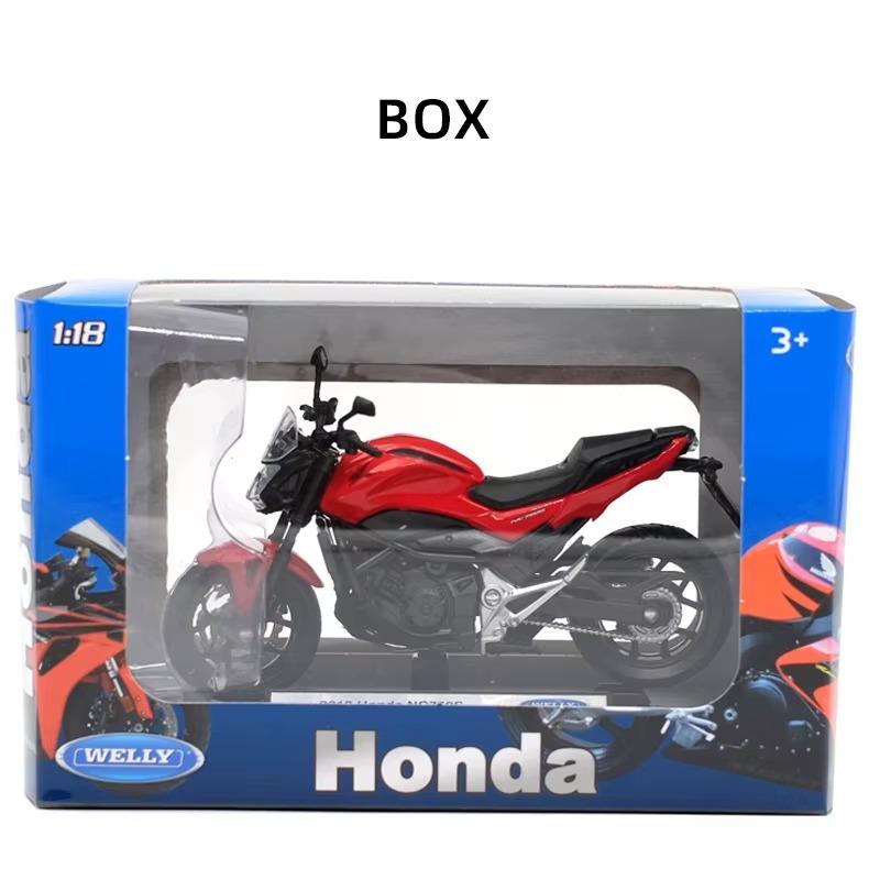 

WELLY 1/18 2018 Honda NC750S Alloy Street Sport Motorcycles Модель Рабочее устройство для амортизатора удара Игрушка для детей Подарки Коллекция игрушек красный