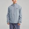 Skechers Solid Color Zip Hooded Jacket Men Jackets Wind-Grey P423M112-02N6