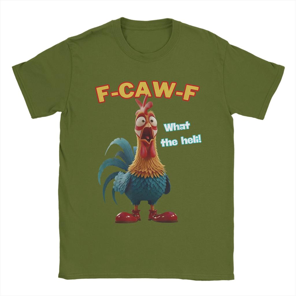 Herren Lustiges Huhn F-Kräh-F Was zum Teufel T-Shirt Geflügel Humor 100% Baumwolle Oberteile Lustiges Kurzarm-T-Shirt Druck T-Shirt