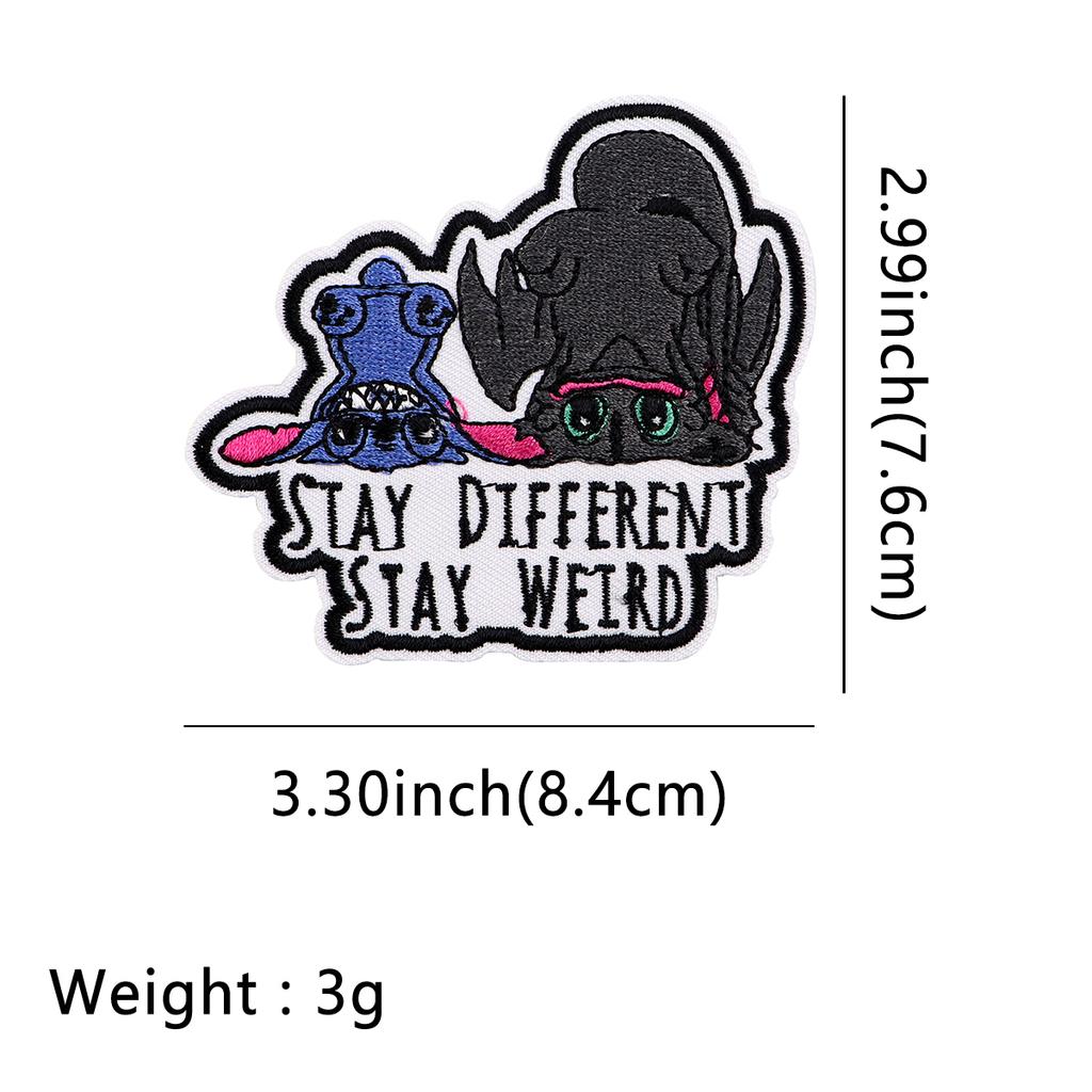 Cute Stitch Patches On Clothes Cartoon Black Cat Embroidered Patches Dogs Badges Iron On Patch DIY Clothing Accessories