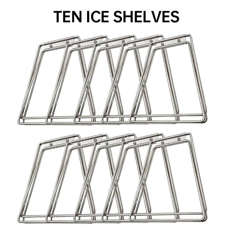 1-10PCS Folding Cold Storage Rack Stainless Steel Storage Box Bracket with Carrying Bag Suitable Camping Hiking Outdoor Fishing