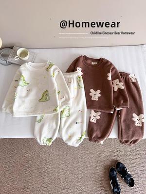 Nausicaä 2025 Winter Kinder Plüsch Pyjama Set - Niedliches Cartoon Zweiteiler für Jungen & Mädchen