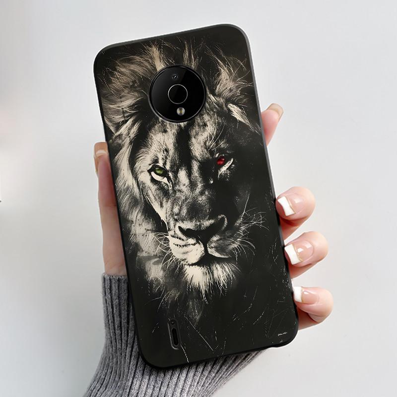 For Nokia C200 C100 Case Cute Love Rabbit Funny Cartoon Black Soft Silicone Protective Cover For NokiaC200 NokiaC100 Phone Case