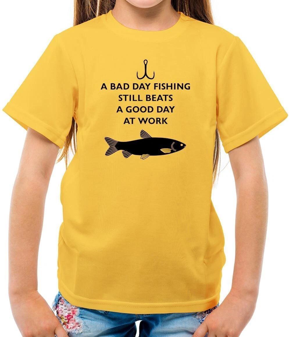 A Bad Day Fishing - T-Shirt - Fisher Fisher Fisherman Carp Fish Trout Funny 100