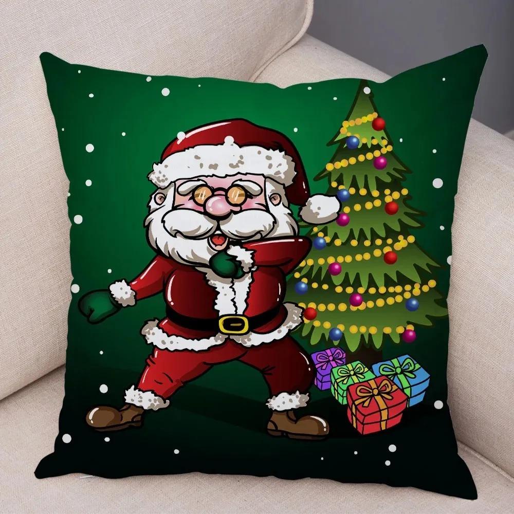 Christmas Themed Pillowcases Car Accessories Office Santa Claus Living Room Sofa Home Pillowcases