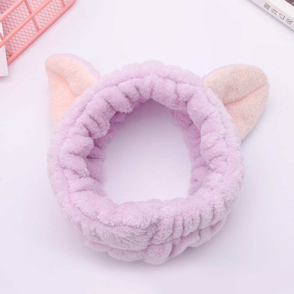 Lovely Cute Makeup Tools Spa Clean Face Party Hair Band Cat Ears Fluffy Headband