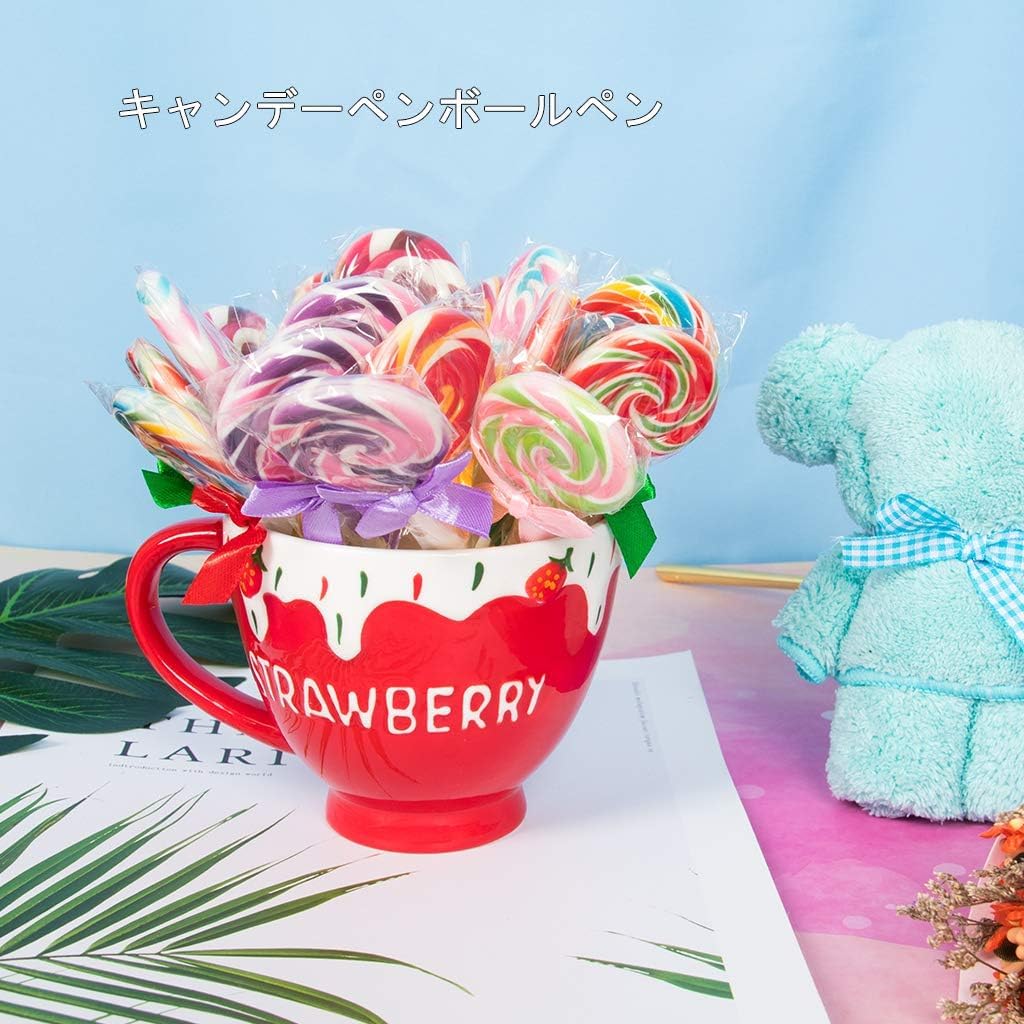 Ballpoint Pen Set of Cute Lollipop Gel Popular As a Small Gift for School Office School Writing and Small 8. Pens. Entrance, Kindergarten,