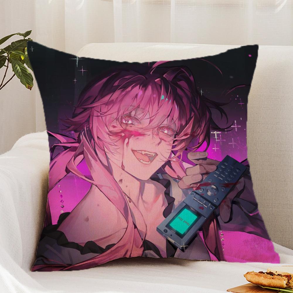 M-Mirai N-Nikki Cushion Cover Premium Comfort Reversible Pillow Cover - Dual - Use Design for Home & Car