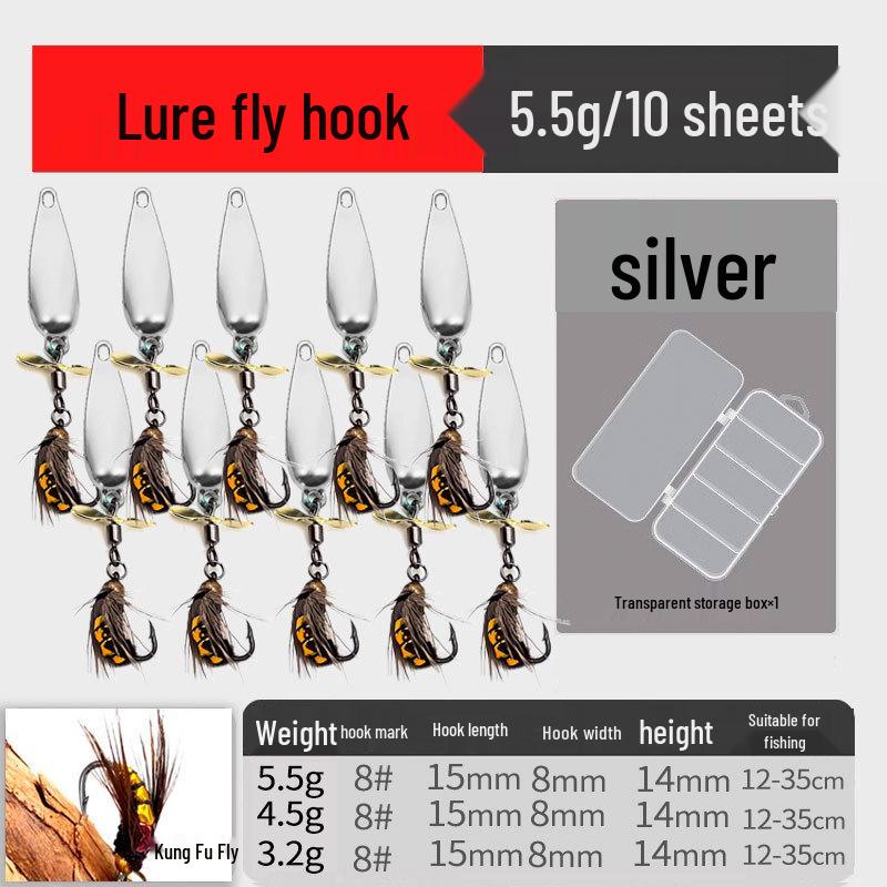 Propeller Spinner Fly Fishing Lure - Micro Soft Bait Hook for White Mouth Fishing