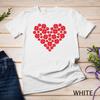 Funny Pickleball Love Heart Shape Valentine T-Shirt Unisex T-shirt