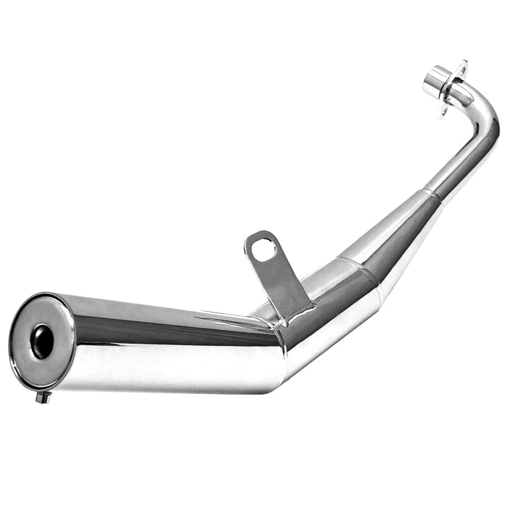 

Short pipe down muffler with chrome baffle for Monkey, Gorilla, Z50, AB27, Dax, and Shari. Full exhaust system for carburetors. Custom exterior parts.