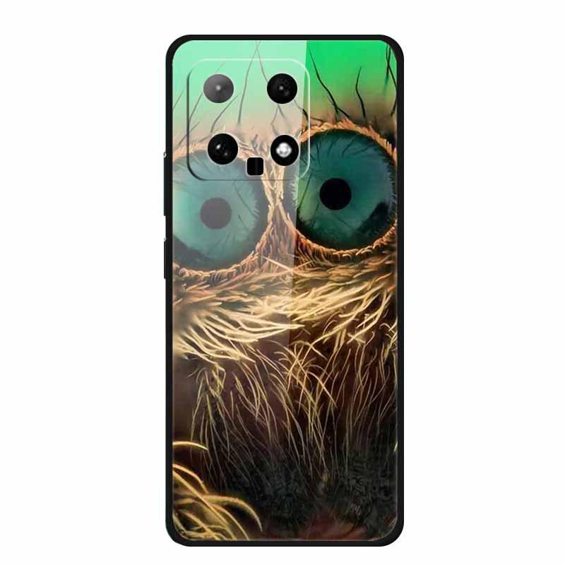 Starry Sky Tempered Glass Phone Case for Xiaomi 14 - Unisex Model, Hot Seller